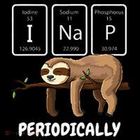 I Nap Periodically Science Sloth Periodic Table Elements USA-Made Doggie Bandana thumb 2