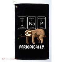 I Nap Periodically Science Sloth Periodic Table Elements Golf Towel thumb 0