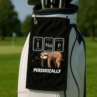I Nap Periodically Science Sloth Periodic Table Elements Golf Towel thumb 2