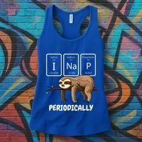 I Nap Periodically Science Sloth Periodic Table Elements Women's Tank Top thumb 3