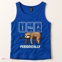 I Nap Periodically Science Sloth Periodic Table Elements Tank Top thumb 2