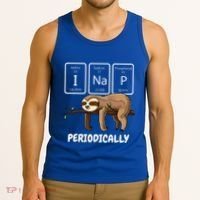 I Nap Periodically Science Sloth Periodic Table Elements Tank Top thumb 3