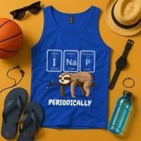 I Nap Periodically Science Sloth Periodic Table Elements Tank Top thumb 4