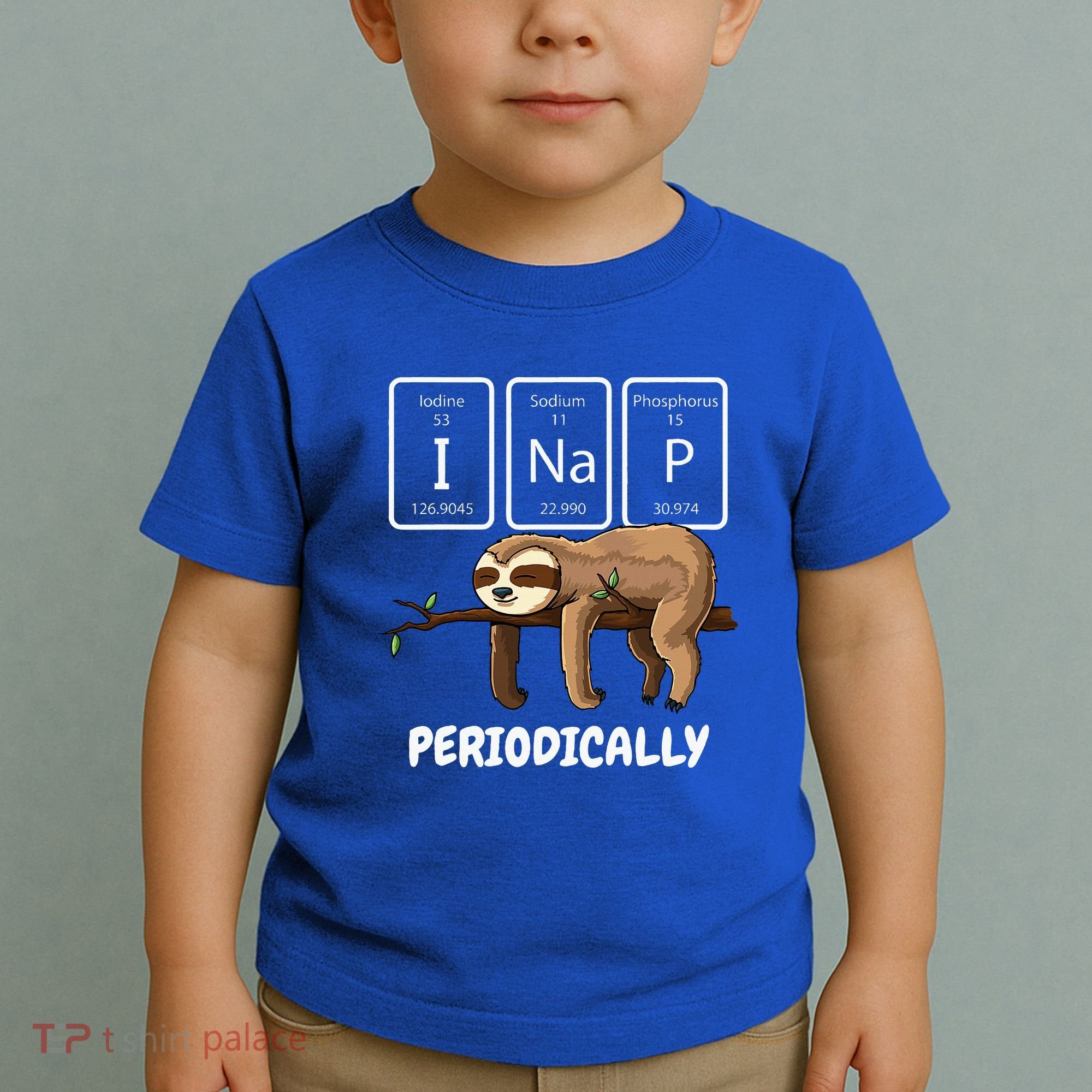 I Nap Periodically Science Sloth Periodic Table Elements Toddler T-Shirt