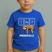 I Nap Periodically Science Sloth Periodic Table Elements Toddler T-Shirt thumb 2