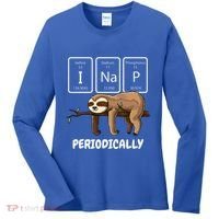 I Nap Periodically Science Sloth Periodic Table Elements Women's Long Sleeve Shirt thumb 0