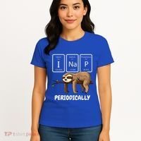 I Nap Periodically Science Sloth Periodic Table Elements Women's T-Shirt thumb 4