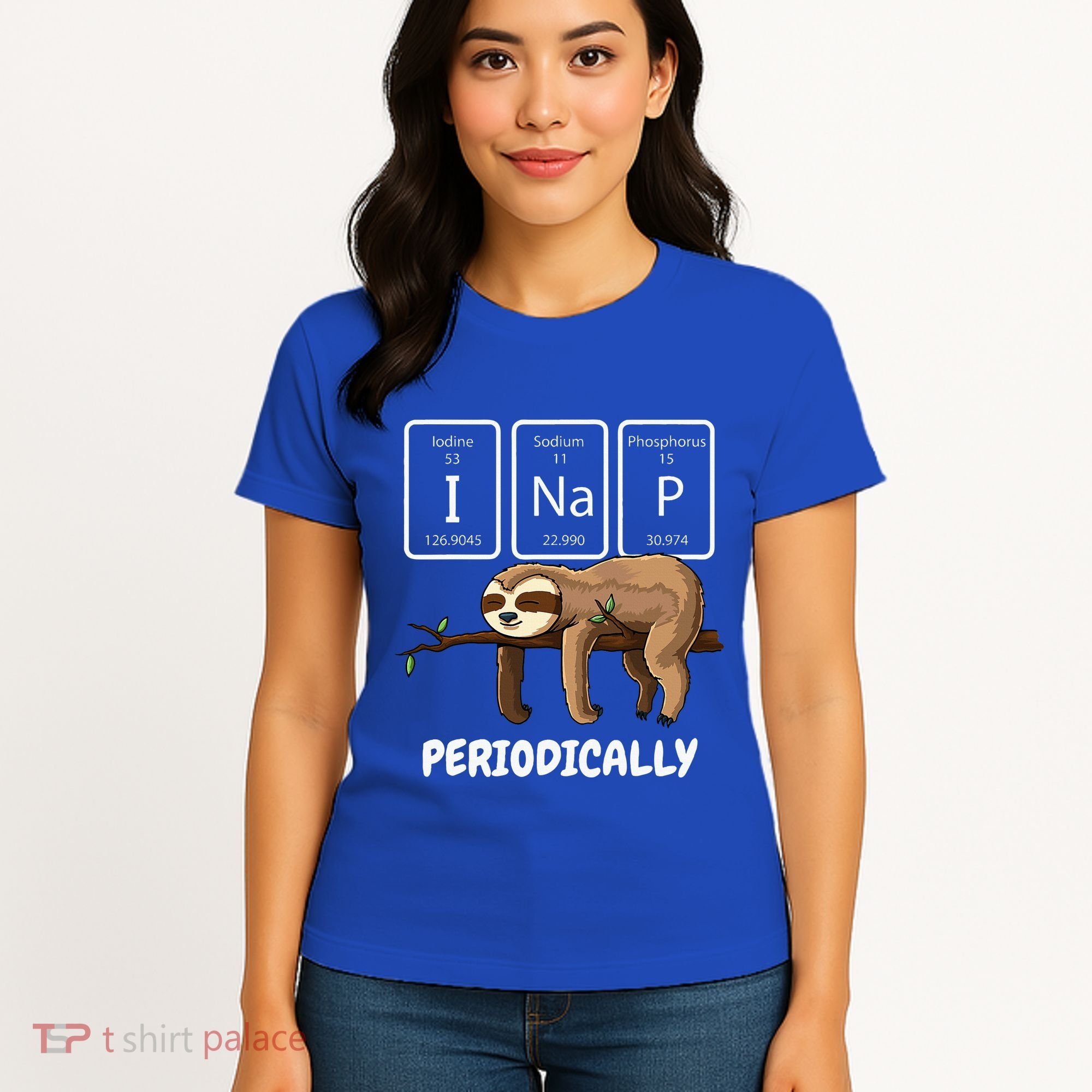 I Nap Periodically Science Sloth Periodic Table Elements Women's T-Shirt