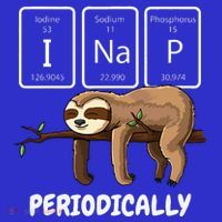 I Nap Periodically Science Sloth Periodic Table Elements Women's T-Shirt thumb 6