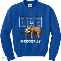 I Nap Periodically Science Sloth Periodic Table Elements Kids Sweatshirt thumb 0
