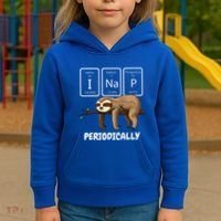 I Nap Periodically Science Sloth Periodic Table Elements Kids Hoodie thumb 3