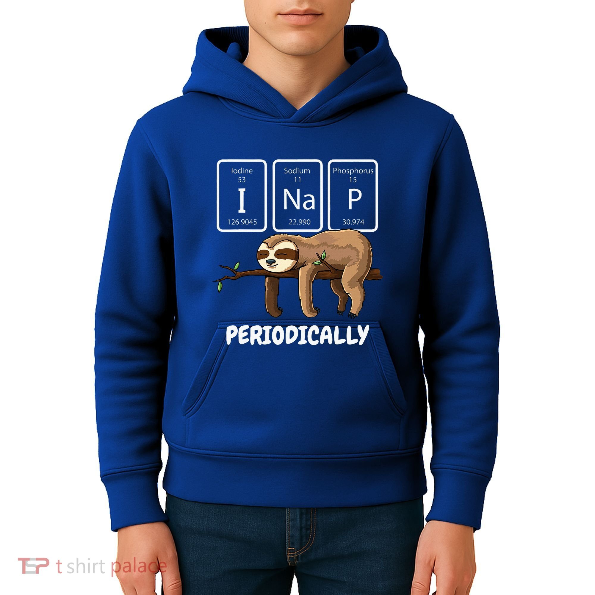 I Nap Periodically Science Sloth Periodic Table Elements Kids Hoodie