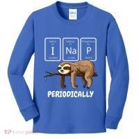 I Nap Periodically Science Sloth Periodic Table Elements Kids Long Sleeve Shirt thumb 0