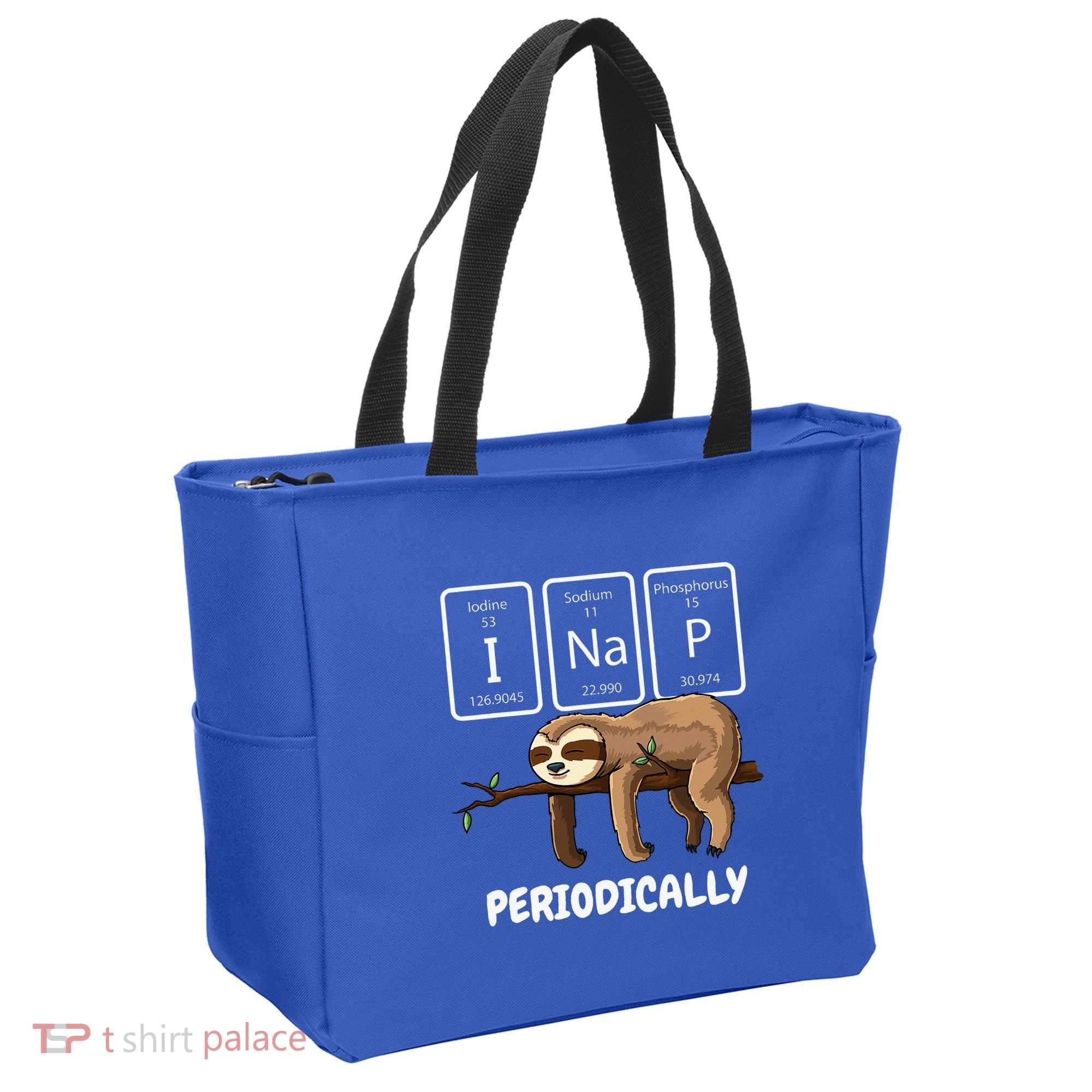 I Nap Periodically Science Sloth Periodic Table Elements Tote Bag