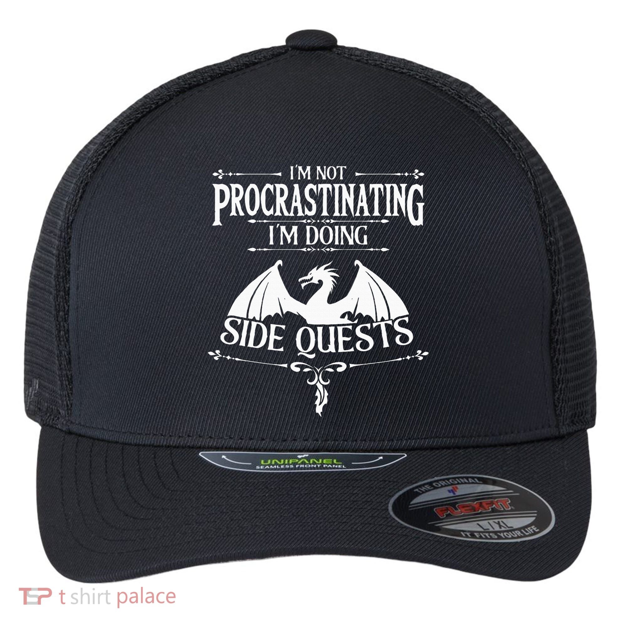 IM Not Procrastinating IM Doing Side Quests Rpg Gamers Flexfit Unipanel Trucker Cap