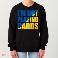 Im Not Playing Cards Zelensky Quote Support Pro Ukraine Women's Sweatshirt thumb 0