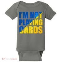 Im Not Playing Cards Zelensky Quote Support Pro Ukraine Baby Bodysuit thumb 0