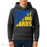 Im Not Playing Cards Zelensky Quote Support Pro Ukraine Kids Hoodie thumb 4