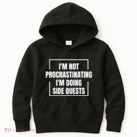 IM Not Procrastinating IM Doing Side Quests Kids Hoodie thumb 0