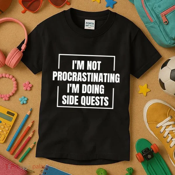 IM Not Procrastinating IM Doing Side Quests Kids T-Shirt