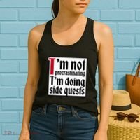 I'm not procrastinating I'm doing side quests Women's Tank Top thumb 2