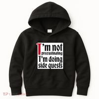 I'm not procrastinating I'm doing side quests Kids Hoodie thumb 0