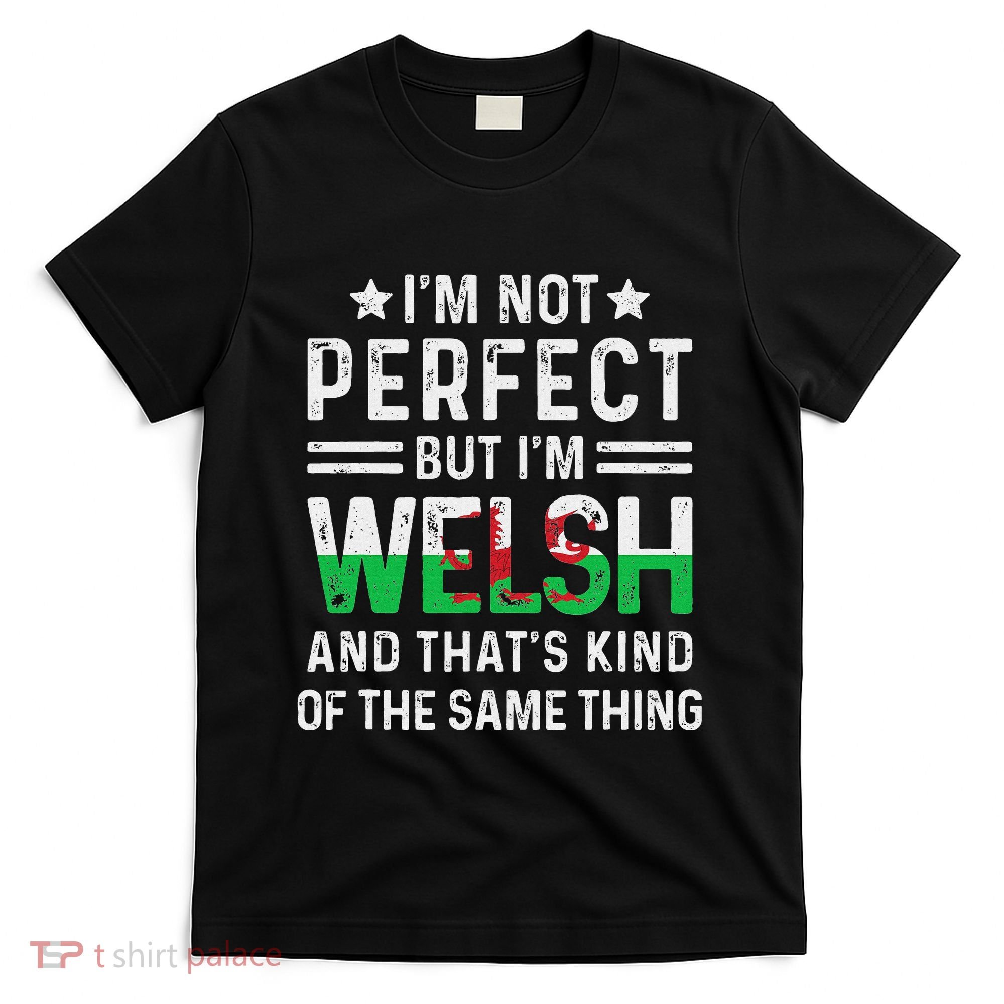 IM Not Perfect But IM Welsh Pride Wales Family Heritage T-Shirt