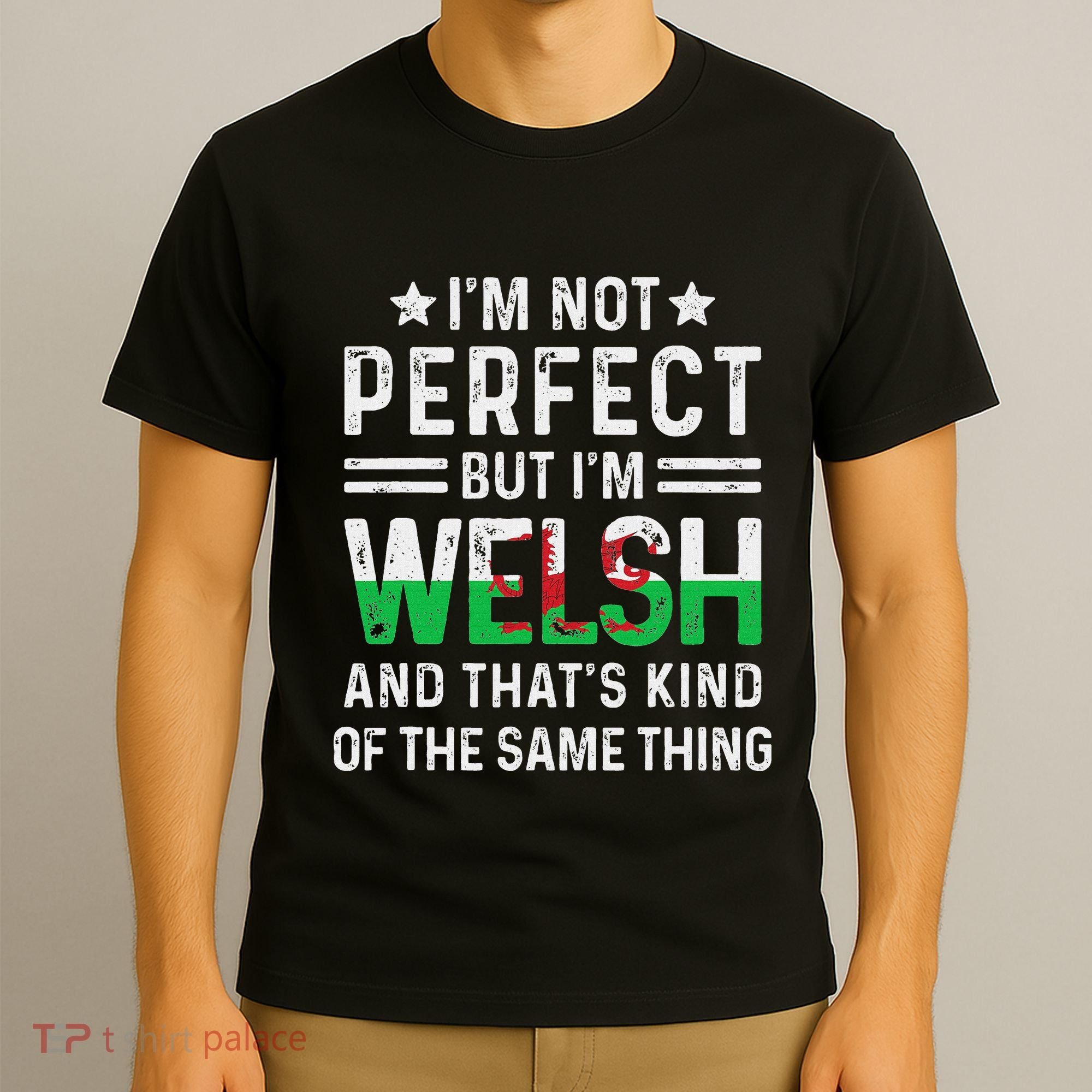 IM Not Perfect But IM Welsh Pride Wales Family Heritage T-Shirt