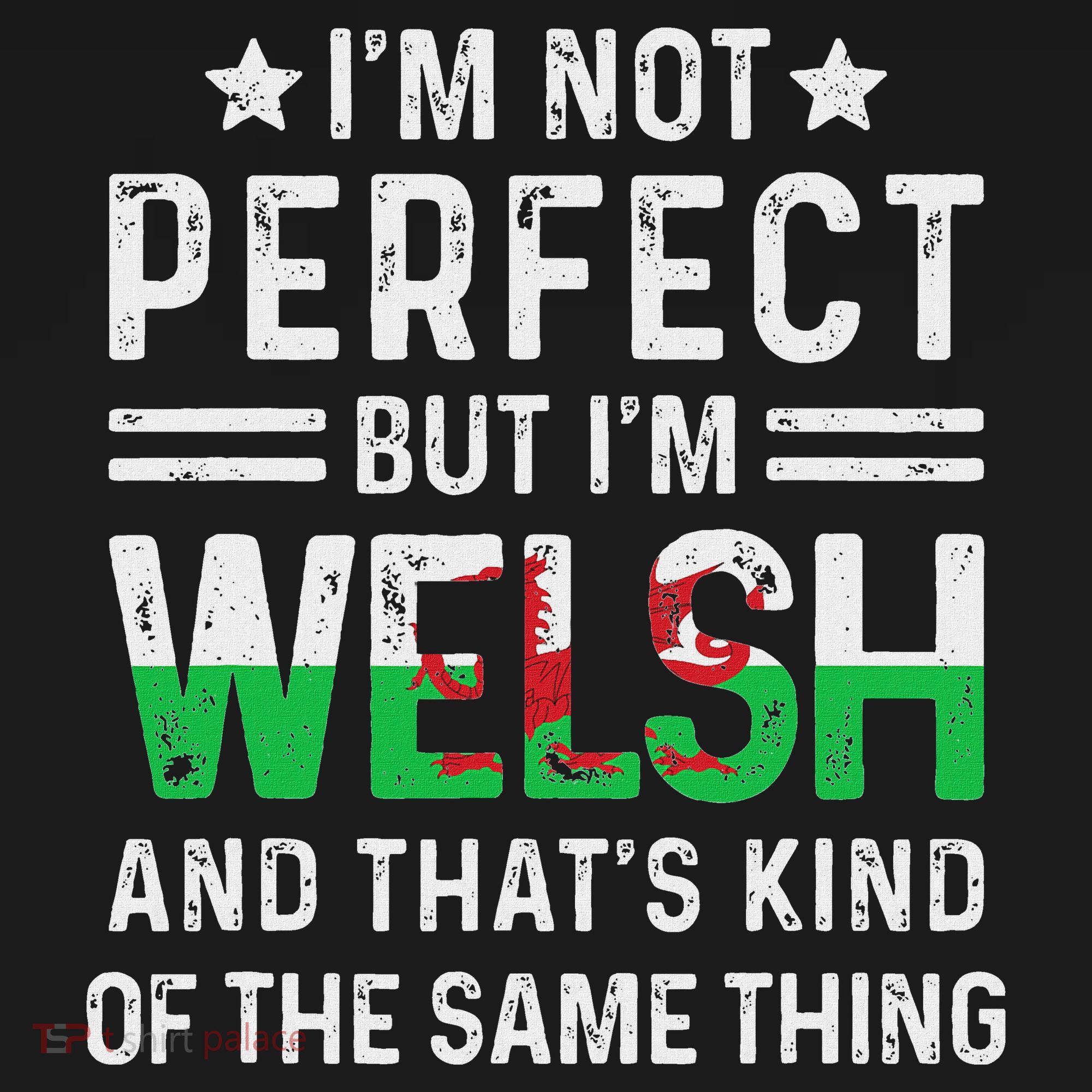 IM Not Perfect But IM Welsh Pride Wales Family Heritage T-Shirt
