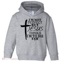 I'm Not Perfect But Jesus Thinks I'm To Die For Toddler Hoodie thumb 0
