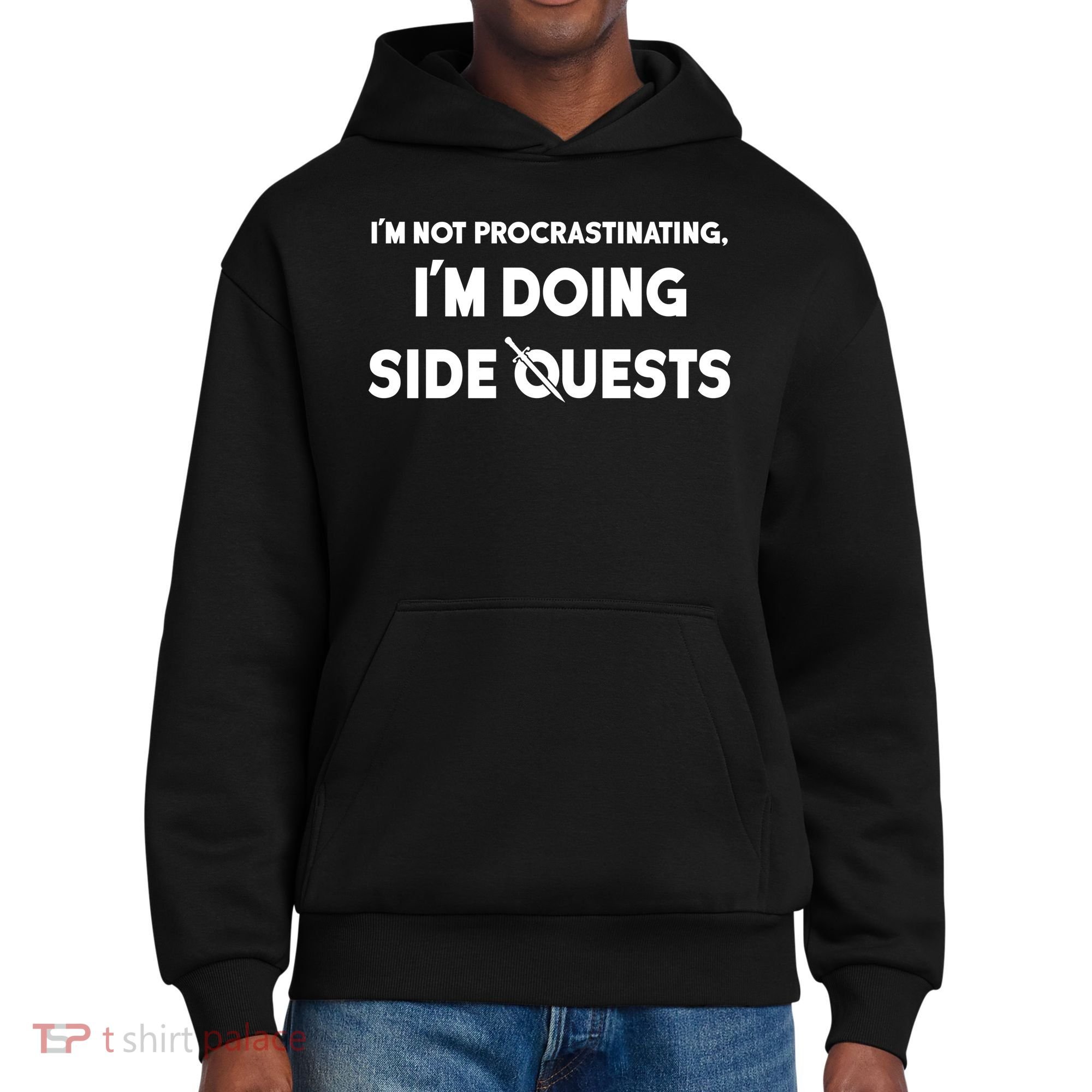 I'm Not Procrastinating I'm Doing Side Quests Gamer District V.I.T. Heavyweight Hoodie