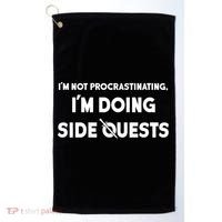 I'm Not Procrastinating I'm Doing Side Quests Gamer Golf Towel thumb 0