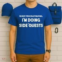 I'm Not Procrastinating I'm Doing Side Quests Gamer T-Shirt thumb 6