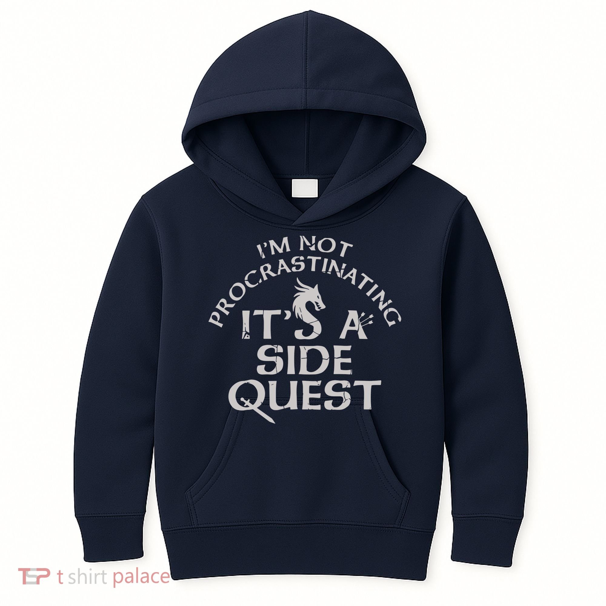 I'm Not Procrastinating, It's A Side Quest Kids Hoodie