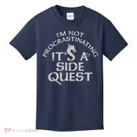 I'm Not Procrastinating, It's A Side Quest Kids T-Shirt thumb 0