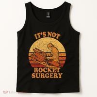 Its Not Rocket Surgery Retro Surgeon Rocket Scientist Tank Top thumb 2