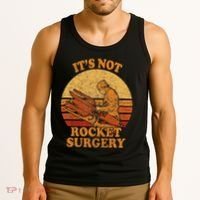 Its Not Rocket Surgery Retro Surgeon Rocket Scientist Tank Top thumb 3