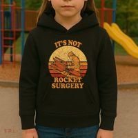Its Not Rocket Surgery Retro Surgeon Rocket Scientist Kids Hoodie thumb 3