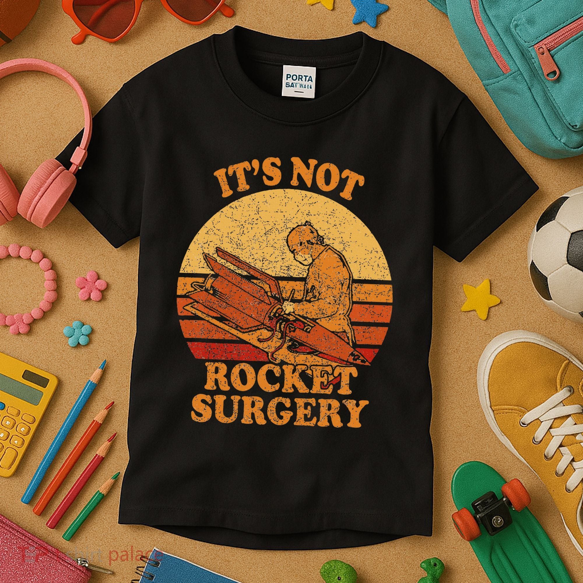 Its Not Rocket Surgery Retro Surgeon Rocket Scientist Kids T-Shirt