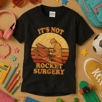 Its Not Rocket Surgery Retro Surgeon Rocket Scientist Kids T-Shirt thumb 3
