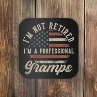 I'm Not Retired I'm A Professional Gramps Funny Retirement Coaster thumb 0