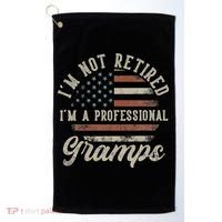 I'm Not Retired I'm A Professional Gramps Funny Retirement Golf Towel thumb 0