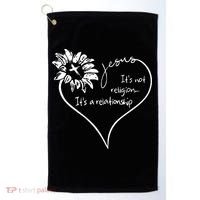 It's Not Religion It's A Relationship Jesus Golf Towel thumb 0