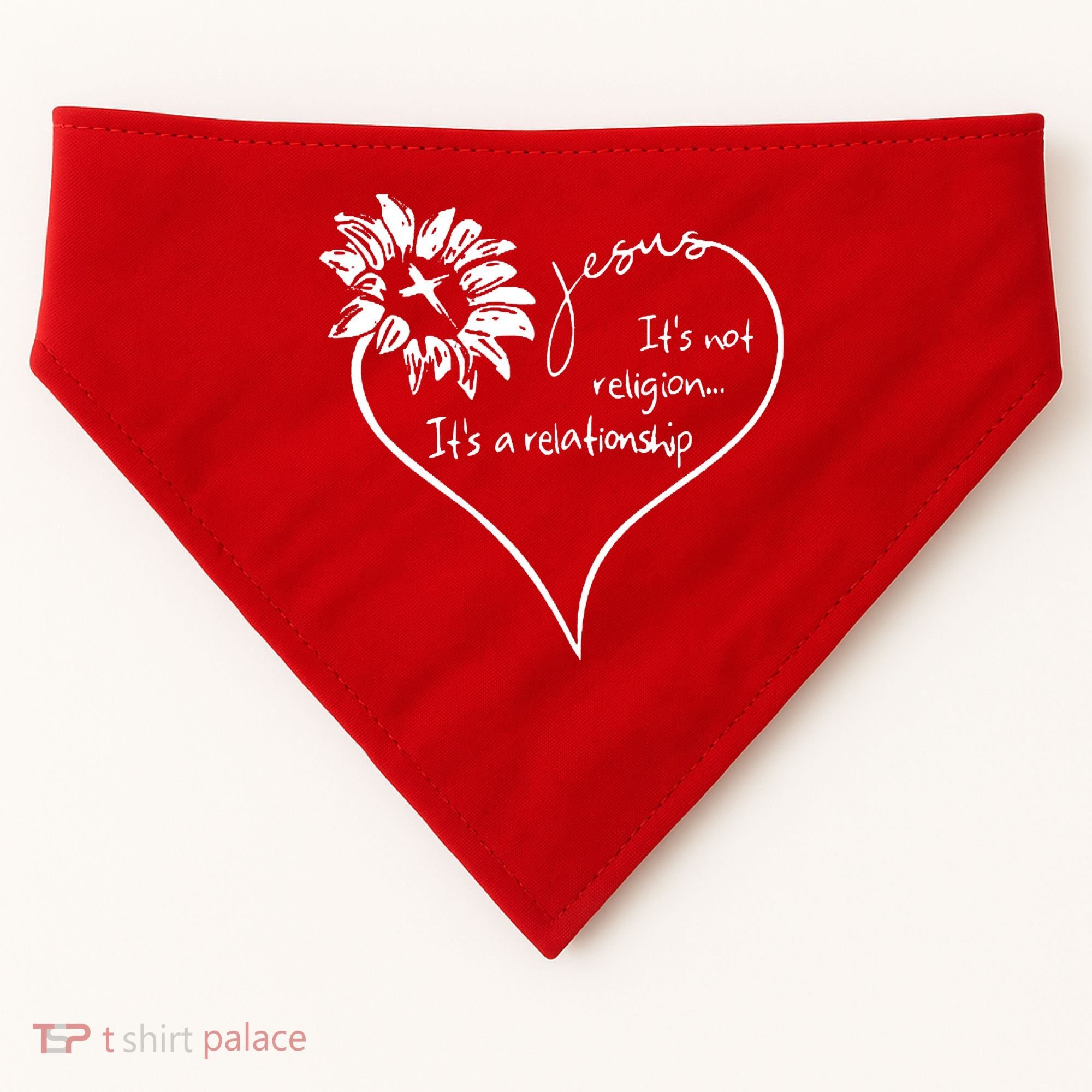 It's Not Religion It's A Relationship Jesus USA-Made Doggie Bandana