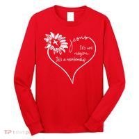 It's Not Religion It's A Relationship Jesus Long Sleeve Shirt thumb 0