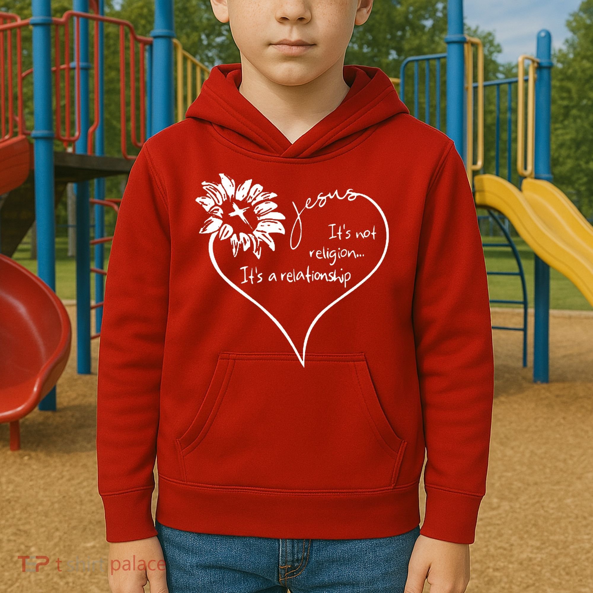 It's Not Religion It's A Relationship Jesus Kids Hoodie
