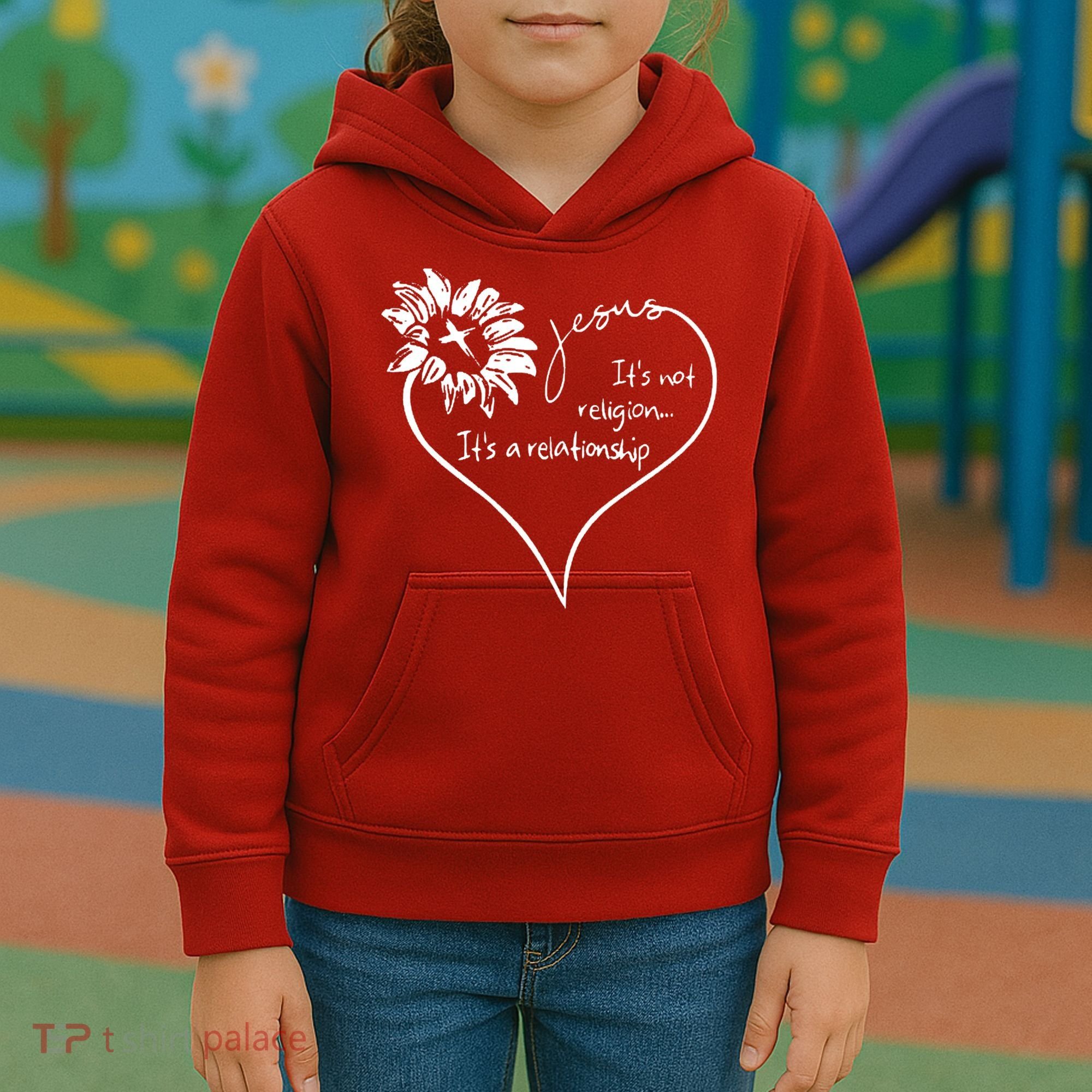 It's Not Religion It's A Relationship Jesus Kids Hoodie