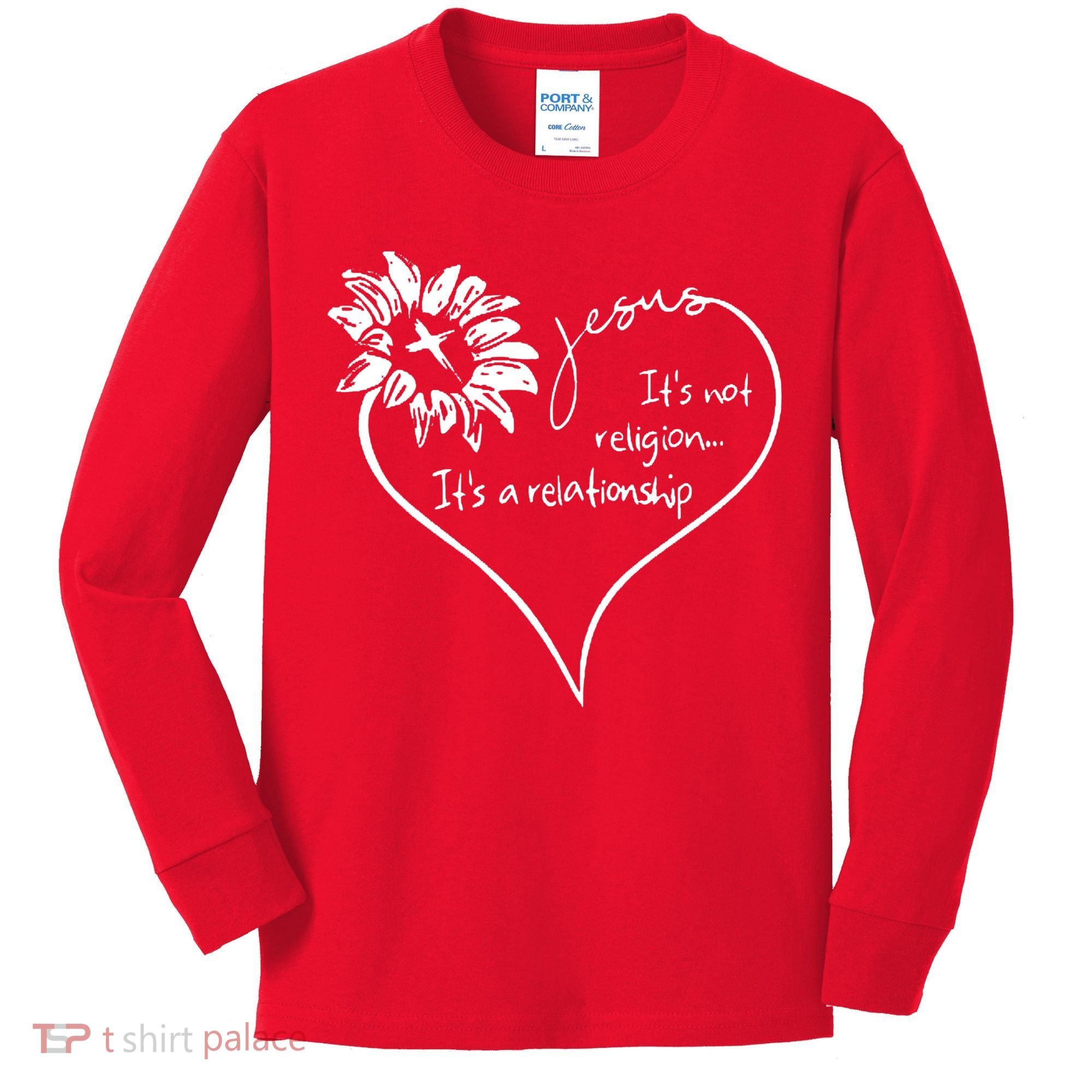It's Not Religion It's A Relationship Jesus Kids Long Sleeve Shirt