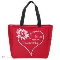 It's Not Religion It's A Relationship Jesus Tote Bag thumb 0