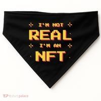 I'm Not Real I'm An NFT USA-Made Doggie Bandana thumb 0
